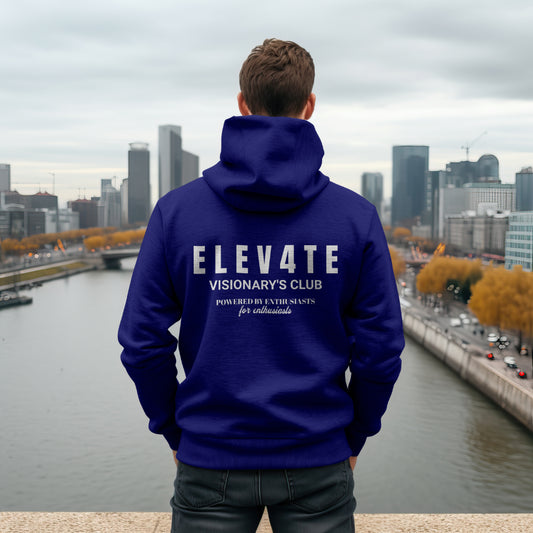 ELEV4TE VISIONARY'S CLUB HOODIE NAVY BLUE