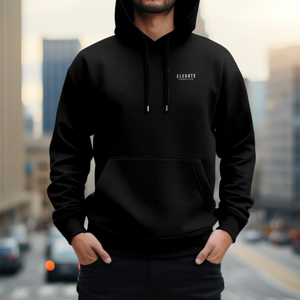 ELEV4TE VISIONARY'S CLUB HOODIE CHARCOAL BLACK